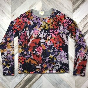 Anthropologie Maeve Floral Kimmie Pullover